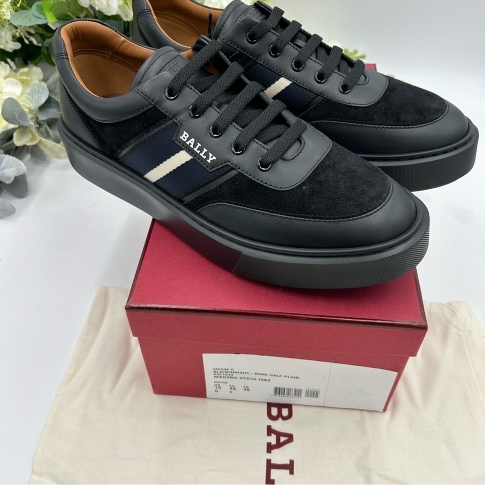 Men’s BALLY cruise low top leather/suede sneakers size 13